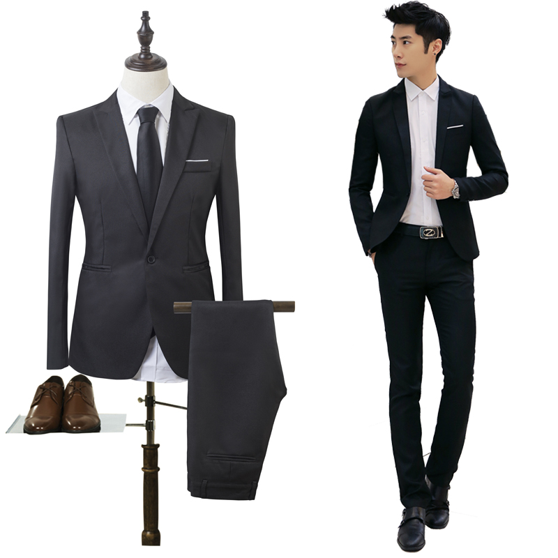 Men Formal Wear Clothes - Business Casual Wedding Suit Set for