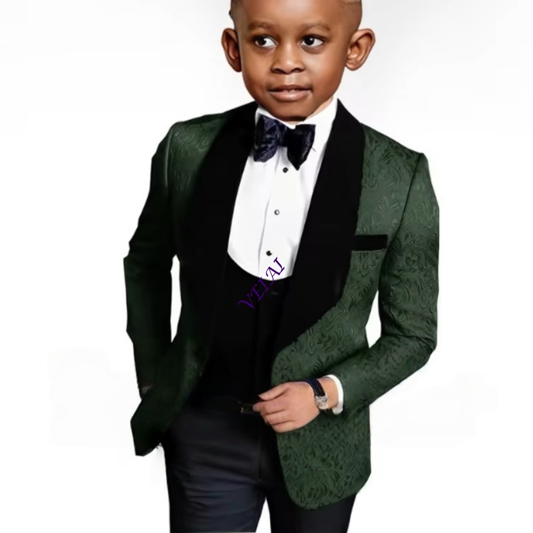 Men Formal Wear Clothes - IFashion Boys Floral Three-piece Suit Wedding
