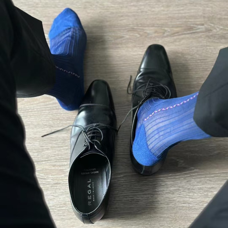 Men Formal Wear Dress - Male Dress Socks Blue Black Formal