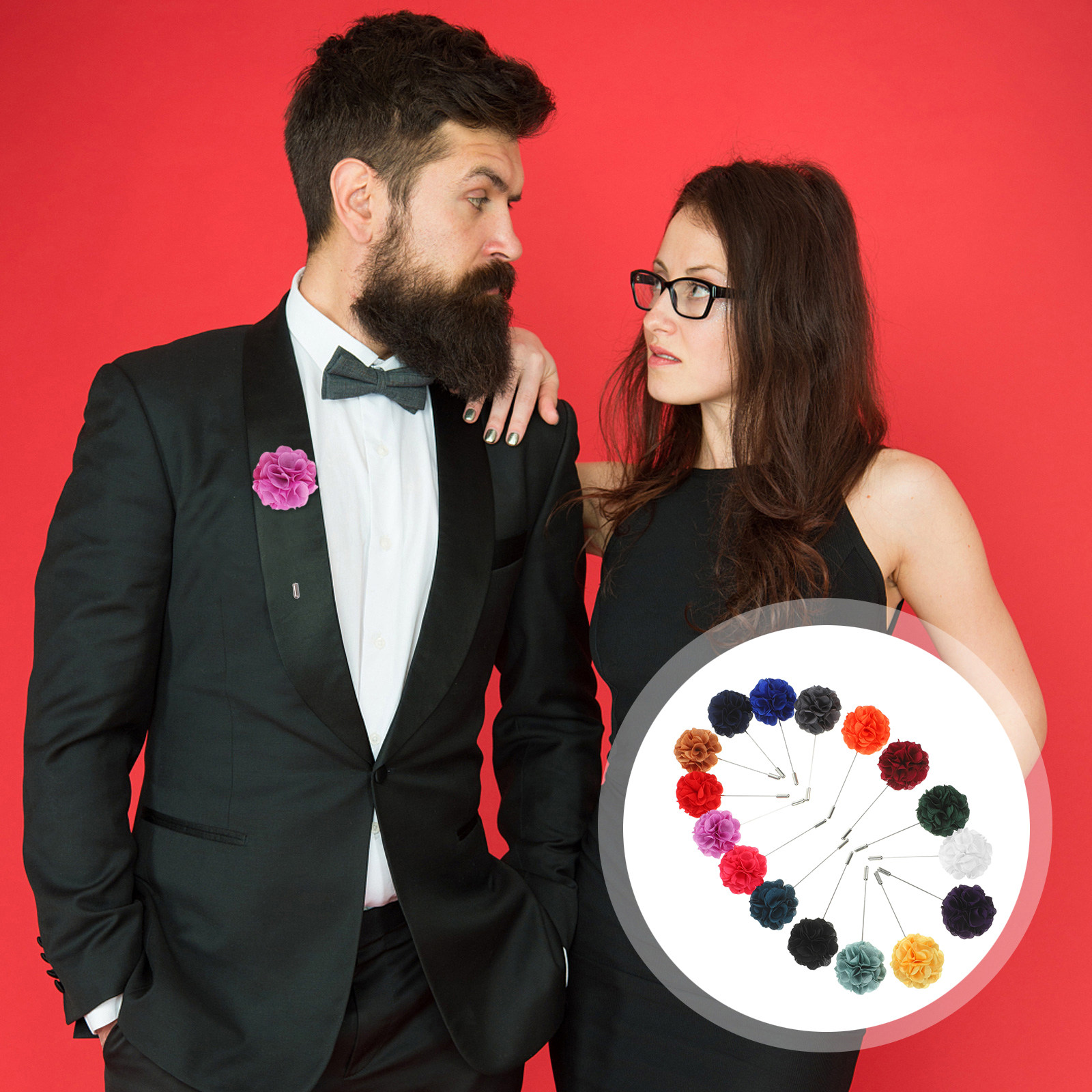 16Pcs Elegant Men Lapel Pin Fl - огляд і ціна Men Formal Wear Clothes