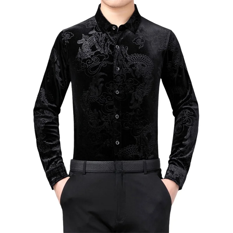 Men's Long Sleeve Shirt Chines - огляд і ціна Men Formal Party Wear Shirt