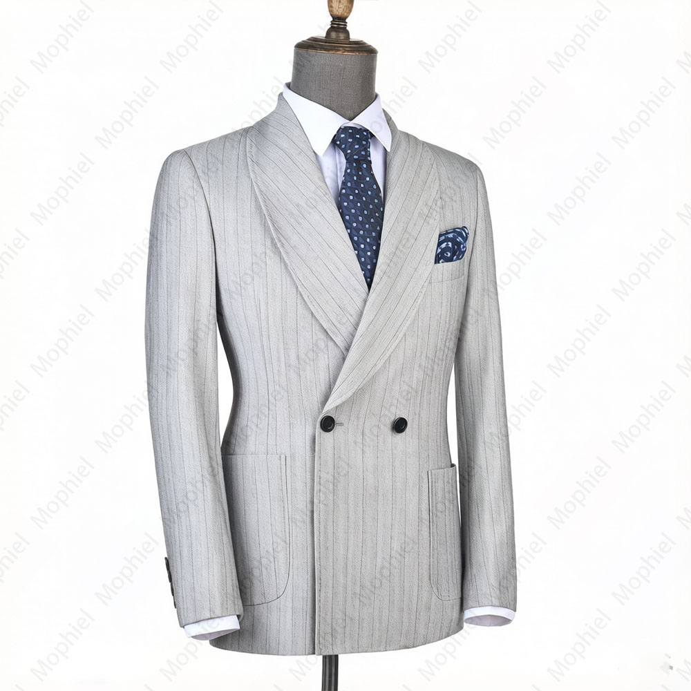Mophiel Light Grey Men Suits S - огляд і ціна Men'S Formal Wear For Office