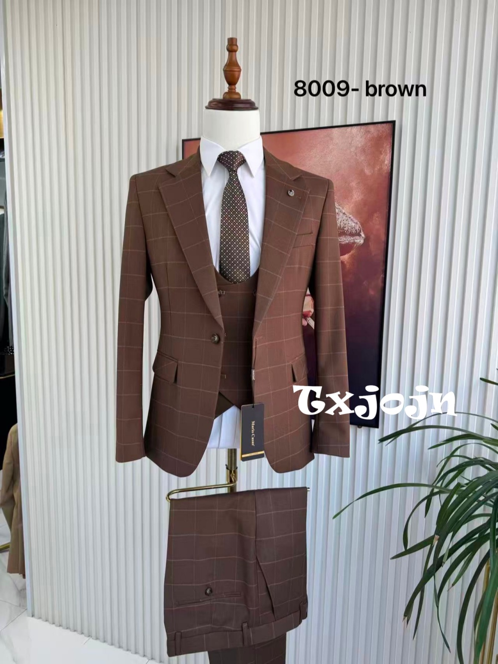 Men's Plaid Tuxedo 3 Pieces Ja - огляд і ціна Men'S Formal Wear For Office