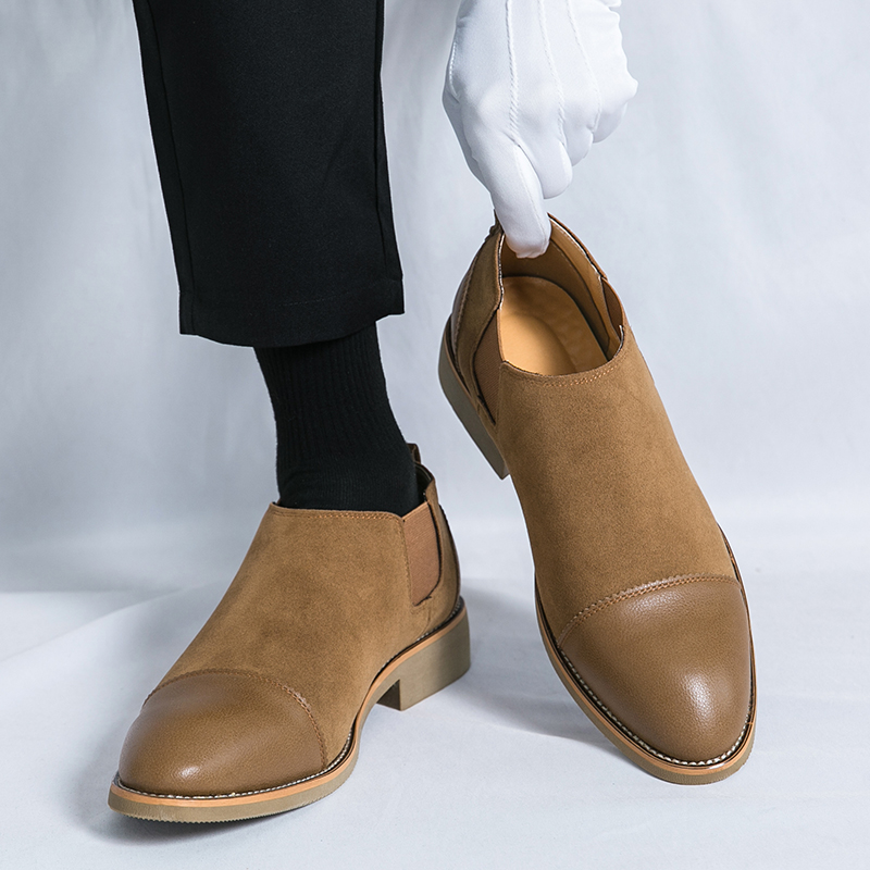 Men Retro Formal Shoes Black B - огляд і ціна Men Formal Wear Brown