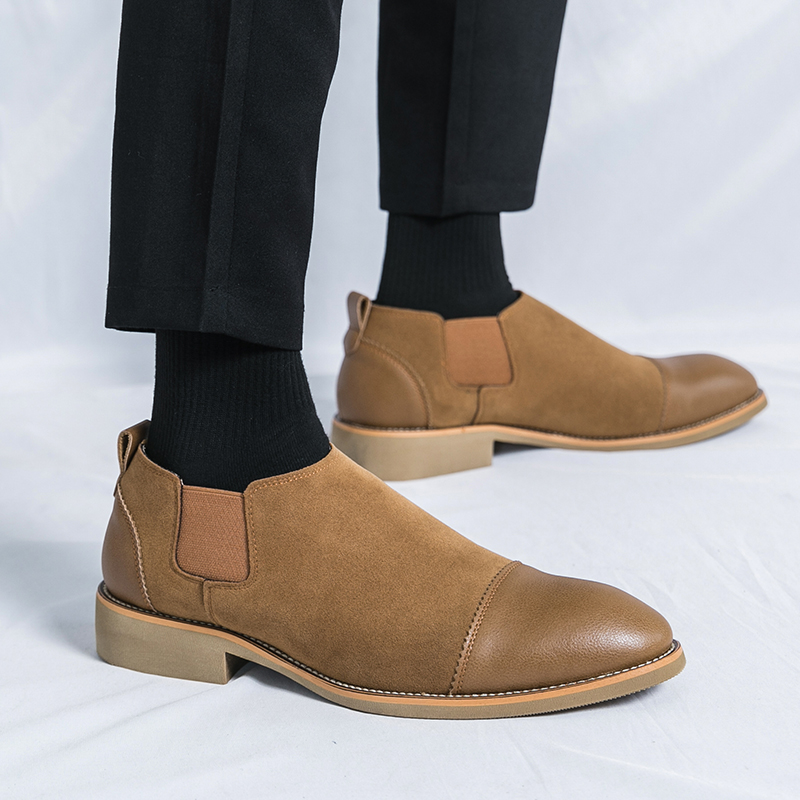 Men Retro Formal Shoes Black B - огляд і ціна Men Formal Wear Brown
