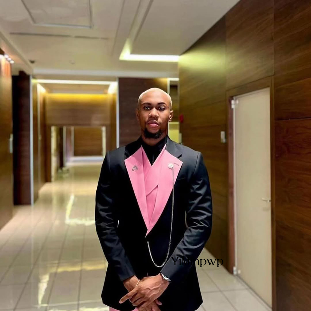 YiMinpwp Handsome Pink Men‘s S - огляд і ціна Men Formal Wear Clothes
