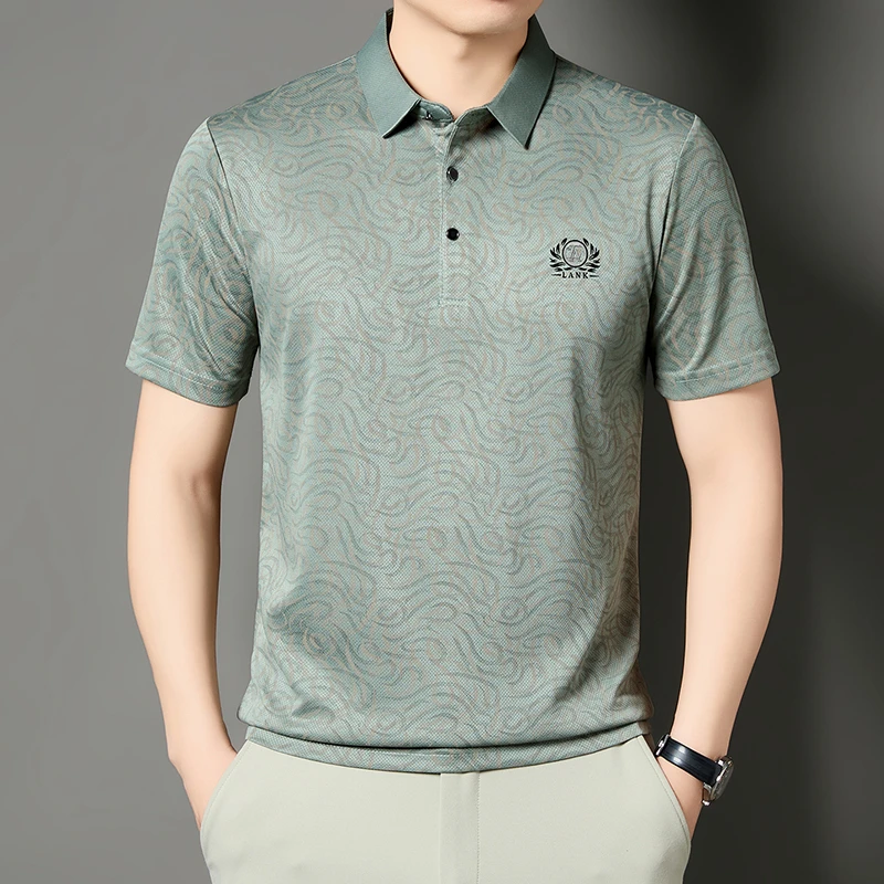 Mens Business Formal Printed P - огляд і ціна Men'S Polo Formal Wear