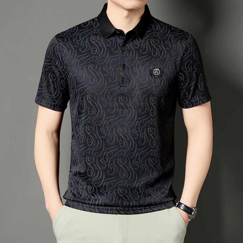 Mens Business Formal Printed P - огляд і ціна Men'S Polo Formal Wear