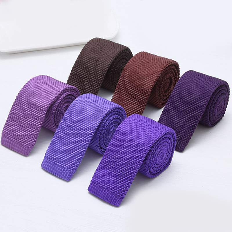 6cm Solid Black White Knitted  - огляд і ціна Men Formal Wear With Tie