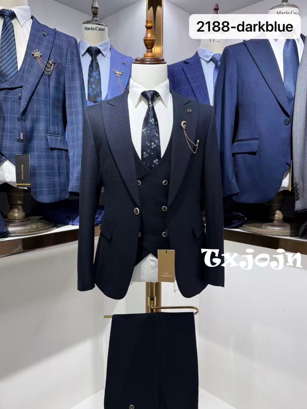 Dark Blue Men's Formal Suit Se - огляд і ціна Men Formal Wear Clothes