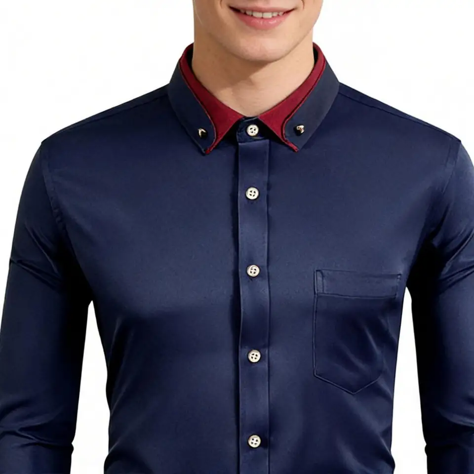 New Men's Fashion Pure Shirt C - огляд і ціна Men Formal Party Wear Shirt