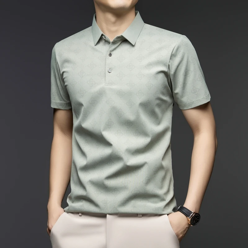Mens Business Polo Shirt Short - огляд і ціна Men'S Polo Formal Wear