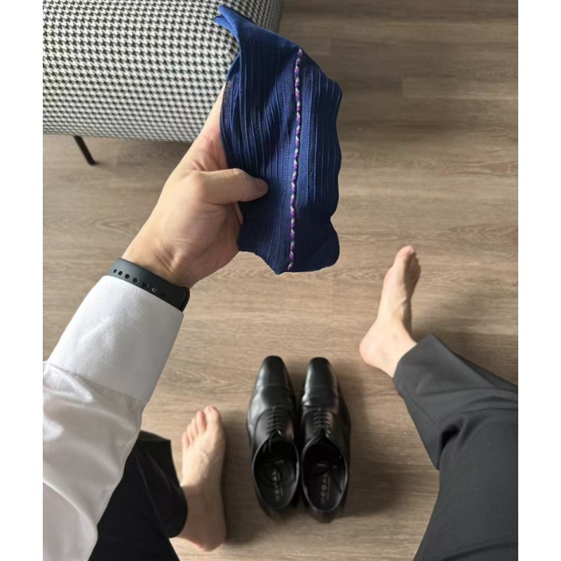 Male Dress Socks Blue Black Fo - огляд і ціна Men Formal Wear Dress