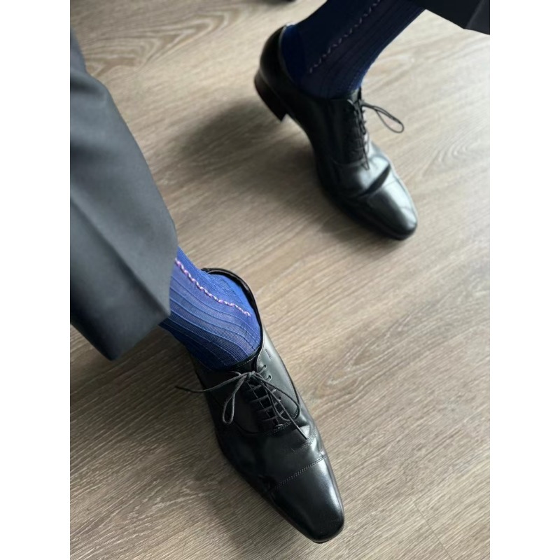 Male Dress Socks Blue Black Fo - огляд і ціна Men Formal Wear Dress