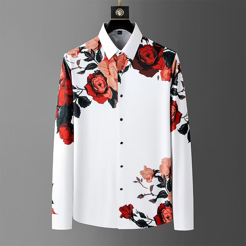 Luxury High Quality Mens Vinta - огляд і ціна Men Formal Party Wear Shirt