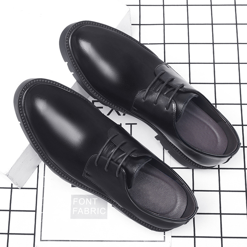 Mens Black Leather Lace Up Dre - огляд і ціна Men Formal Wear Dress
