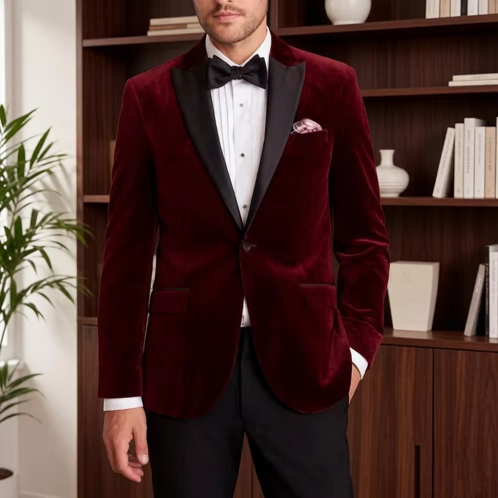 Velvet Blazer Suit Formal for  - огляд і ціна Men'S Formal Wear For Reception